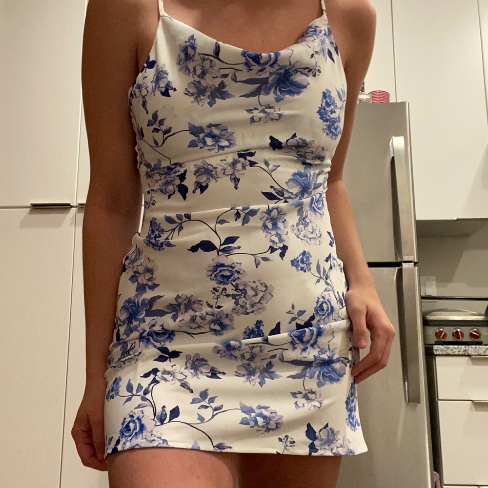 Urban Outfitters Floral Cowl Neck Dress